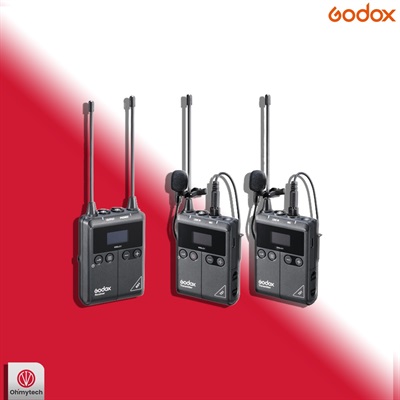 Godox WMicS1 Kit 2 Two-Person Camera-Mount Wireless Omni Lavalier Microphone System for Mirrorless/D