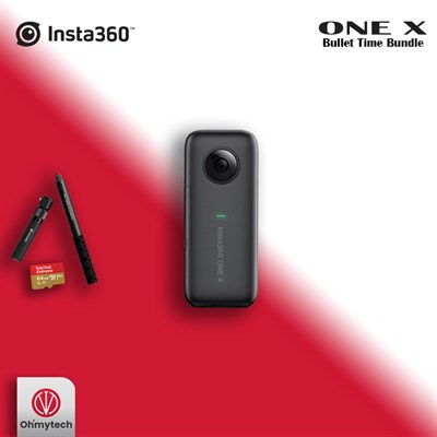 Insta360 One X + Selfie Stick Bundle + 64GB Card 