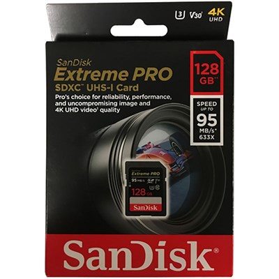 Sandisk Extreme Pro SDXC UHS-I 128GB (95MB/s) Memory Card