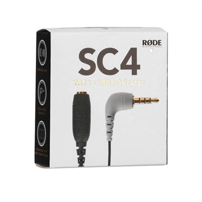 Rode SC4 3.5mm TRS Female to 3.5mm Right-Angle TRRS Male Adapter Cable for Smartphones
