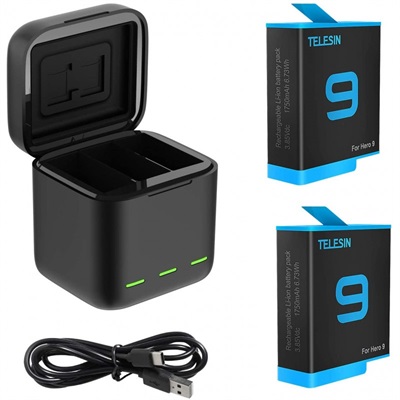 TELESIN Battery Charging Box For GoPro Hero 9