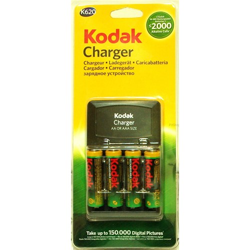 Kodak AA Rechargeable NiMh Finger Batteries 4(pcs) With AA/AAA Charger K620