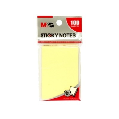 M&G YS-66 Yellow Colour Pastel Memo Sticky Notes 3x2 Inches