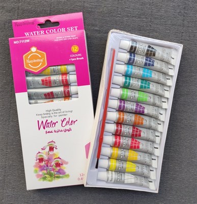 Keep Smiling Water Colour 12 Colour Set 12ML with Brush 7112W