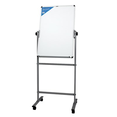Deli E7893 Universal 2-Sided Magnetic Flip Chart 2×3 Feet with Stand Whiteboard and Chalkboard
