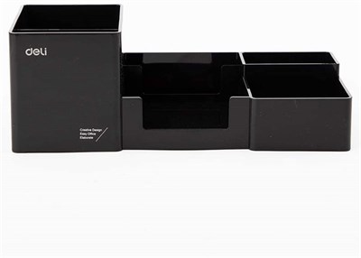 Deli EZ00220 Quali Desk Organizer 6 Compartments Black