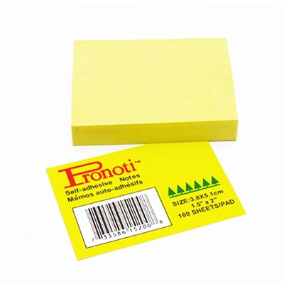 Pronoti Yellow Pastel Memo Sticky Notes 1.5x2 Inches