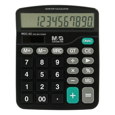 M&G ADG98766 MGC-02 Economic 12-Digits Desktop Calculator