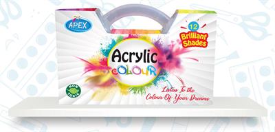 Apex A-1112 12 Acrylic Colour Set