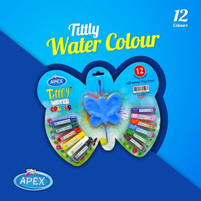 Apex TT-12W Tittly Water Colour Paints 12 Tubes