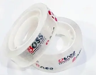 Boss 30014 Transparent Stationery Tape 12mm x 20 Yards - 12 Pieces Roll