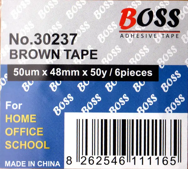 Boss 30237 Brown PVC Packing Tape 50Micronsx48mmx50Yds
