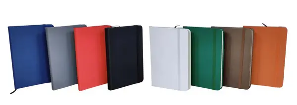Boss 48-077 A6 PU Leather Office Notebook with Elastic Strap - 160 Pages