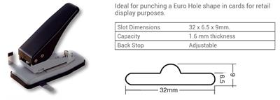 Bright Office 8107 Euro 1-Hole Punch for Paper/PVC Card/Display Items