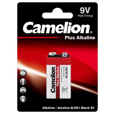 Camelion 6LR61 Plus Alkaline 9-Volt Battery (Single Battery BP1)