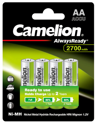 Camelion HR6 Re-Chargeable AA 2700 mAh Battery (Pencil Cell)