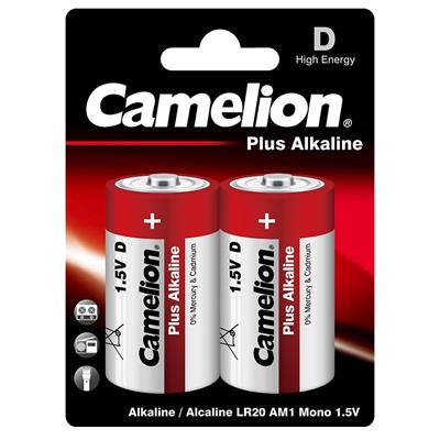 Camelion LR20 Plus Alkaline D-Size Battery (Cell BP2)