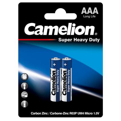 Camelion R03P Super Heavy Duty Blue AAA Battery (Pencil Cell BP2)