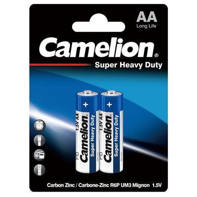 Camelion R6P Super Heavy Duty Blue AA Battery (Pencil Cell BP2)