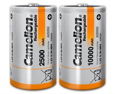 Camelion Re-Chargeable 2500 mAh D-Size Battery (Cell BP2)