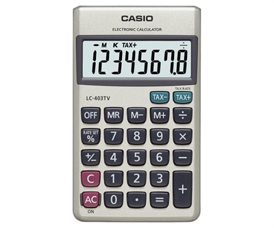 Casio LC-403TV 8-Digits Portable Calculator