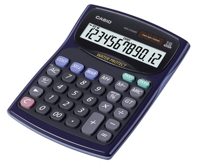 Casio WD-220MS-BU 12-Digits Desktop Calculator