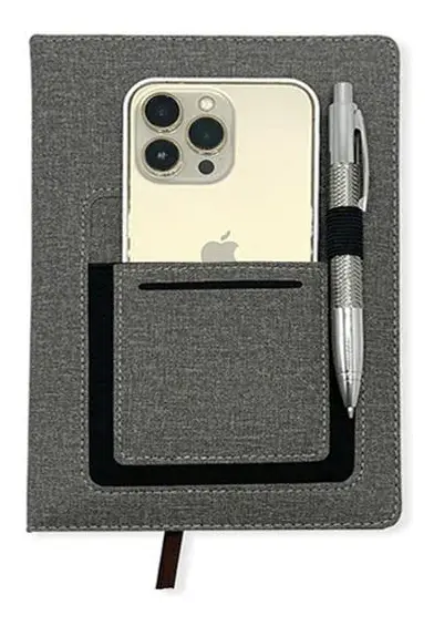 Boss 18-65 B5 Office Notebook with Mobile+Pen Pocket - 232 Pages