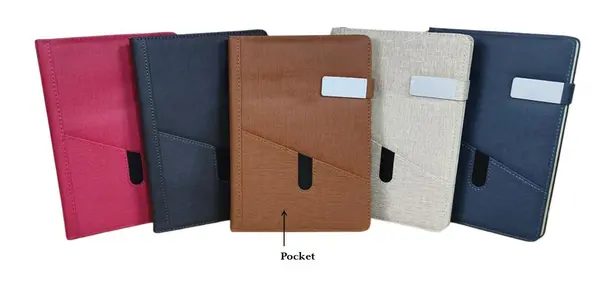 Boss 25-86 Office Notebook A5  with Mobile+Pen Pocket & Magnetic Flap Lock Closure - 232 Pages