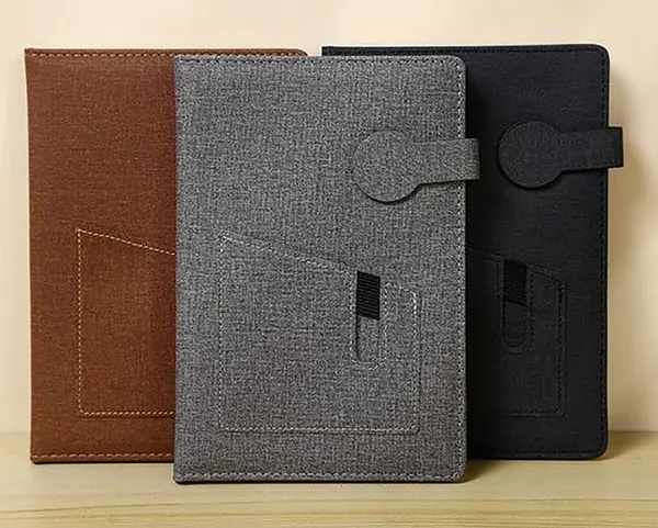 Boss 25-87 Office Notebook A5  with Mobile+Pen Pocket & Magnetic Flap Lock Closure - 200 Pages