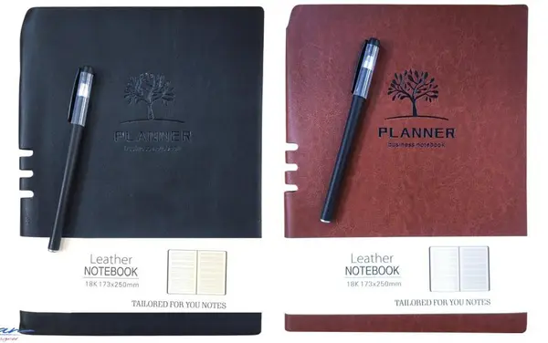 Boss 3718 B5 Planner Leather Office Notebook - 200 Pages