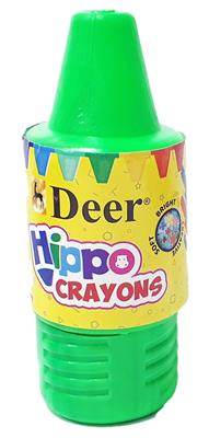 Deer 1-2-018 Hippo Wax Crayons 12 Colours