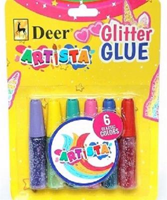 Deer 1-2-102 Glitter Glue 06 Colour Tubes