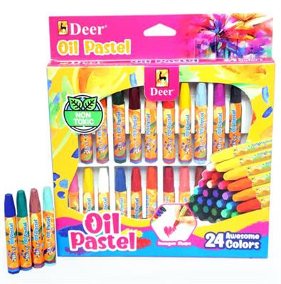 Deer 1-3-003 Oil Pastels 24 Colours