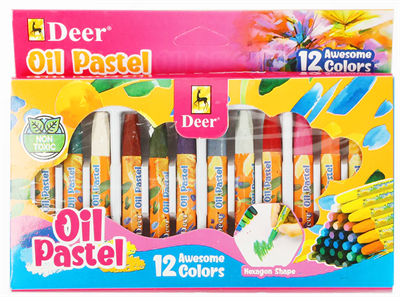 Deer 1-3-005 Oil Pastels 12 Colours
