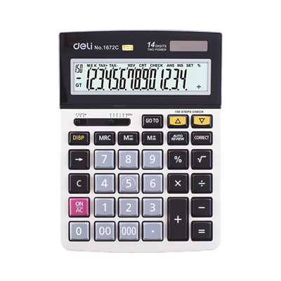 Deli E1672C 14-Digit Desktop Calculator