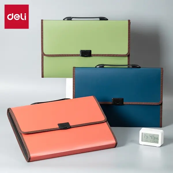 Deli EB40602 FC 13 Pockets Expanding File with Handle