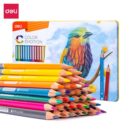 Deli EC00235 Colour Emotion 36 Colour Pencils Set Tin Pack