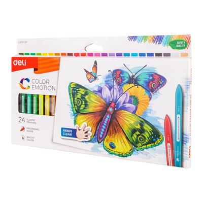 Deli EC200 Color Emotion Plastic Crayons