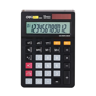 Deli EM01320 12 Digits Desktop Calculator