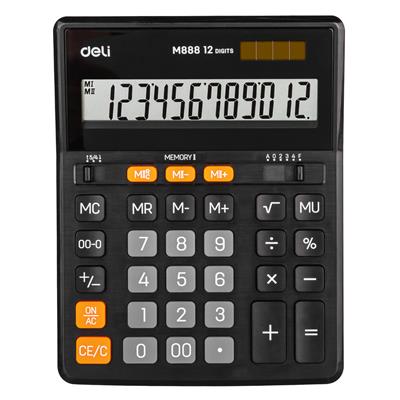 Deli EM888 12-Digit Dual Memory Desktop Calculator