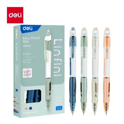 Deli EQ18-BL Linfini Retractable Ballpoint Pen