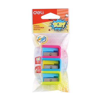 Deli ER00102 Pencil Sharpener 3 Pieces Pack