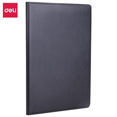 Deli E7902 Hard Leather Cover Notebook