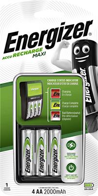 Energizer CHVCM4 Maxi Charger with 2 x AA Rechargeable Batteries