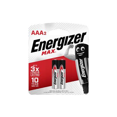 Energizer E92BP2 Max Alkaline AAA Battery x 2 Blister Pack (Pencil Cell)