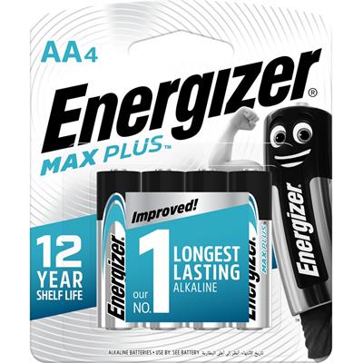Energizer EP91BP4T Max Plus Alkaline AA Battery x 4 Blister Pack (Pencil Cell)