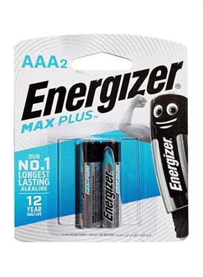Energizer EP92BP2T Max Plus Alkaline AAA Battery x 2 Blister Pack (Pencil Cell)
