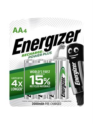 Energizer NH15PPBP4 Power Plus AA 2000mAh Four Rechargeable Batteries 