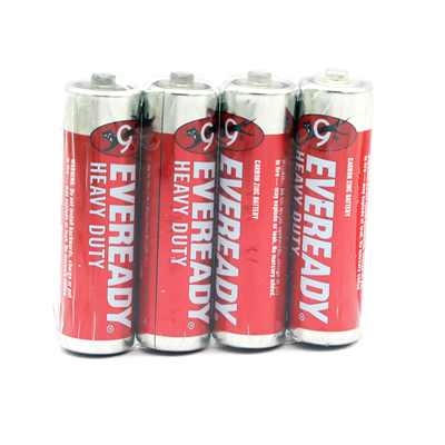 Eveready 1015 Red AA Battery x 4 SW Pack (Pencil Cell)