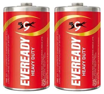 Eveready 1050 Red D Battery x 2 SW Pack